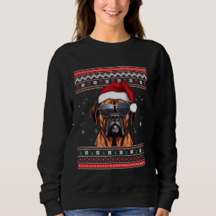 Sudadera Gracioso Bulldog Navidad Reno Perro Perro Perro Xm