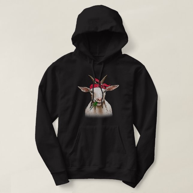 Sudadera Gracioso Cabra Farming GOAT con un divertido dibuj (Diseño del anverso)