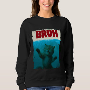 Sudadera Gracioso Cat Bruh Cat Meme Regalo Para Hombres - B