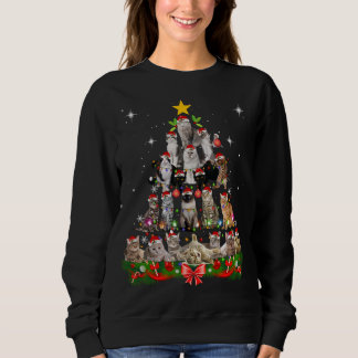 Sudadera Gracioso Cat Christmas Tree Xmas