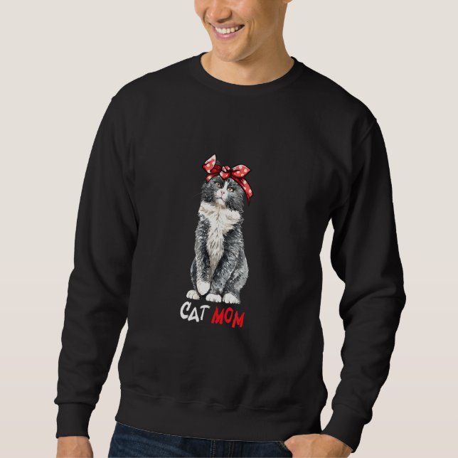 Sudadera Gracioso Cat Mom (Anverso)