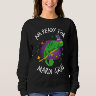 Sudadera Gracioso Chameleons Mardi Gras cita a Guay Chamele