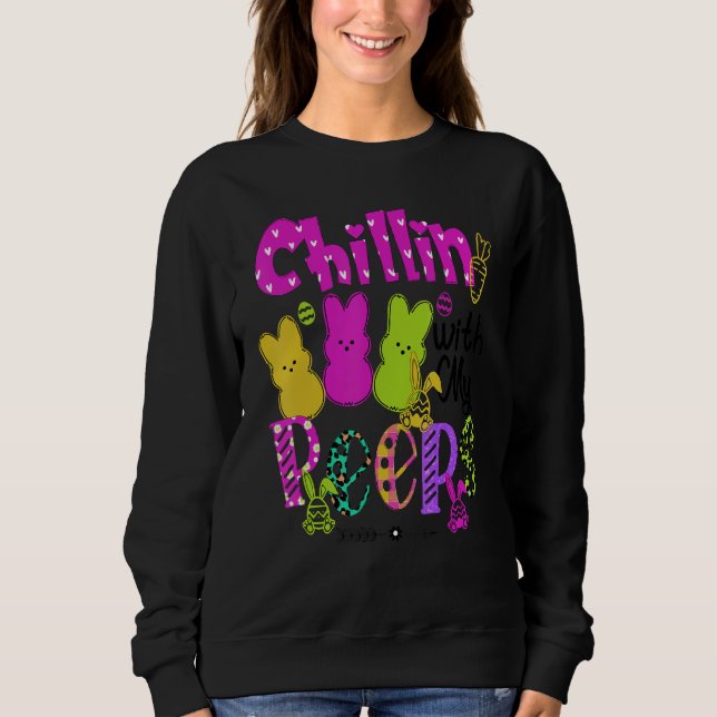 Sudadera Gracioso Chillin con mi profesor Pëp Día de Pascua (Anverso)