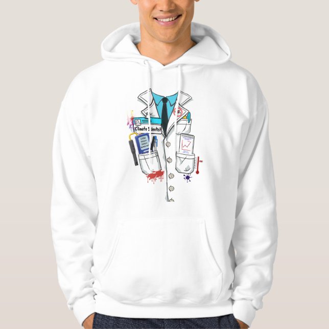 Sudadera Gracioso científico del clima loco Halloween Hell  (Anverso)