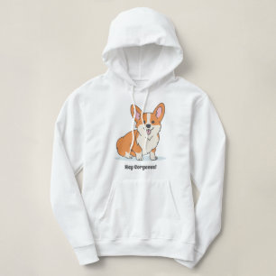 Sudadera Gracioso Corgi Puppy - Hey Corgeo Ilustracion Perr