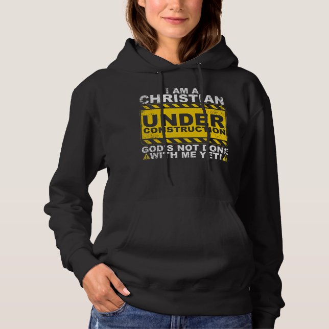 Sudadera Gracioso cristiano en construcción regalo católico (Anverso)