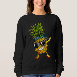 Sudadera Gracioso Dabbing Pineapple Gafas de sol Aloha Summ