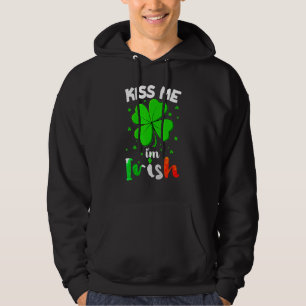 Sudadera Gracioso Día de San Patricio me besa soy irlandés