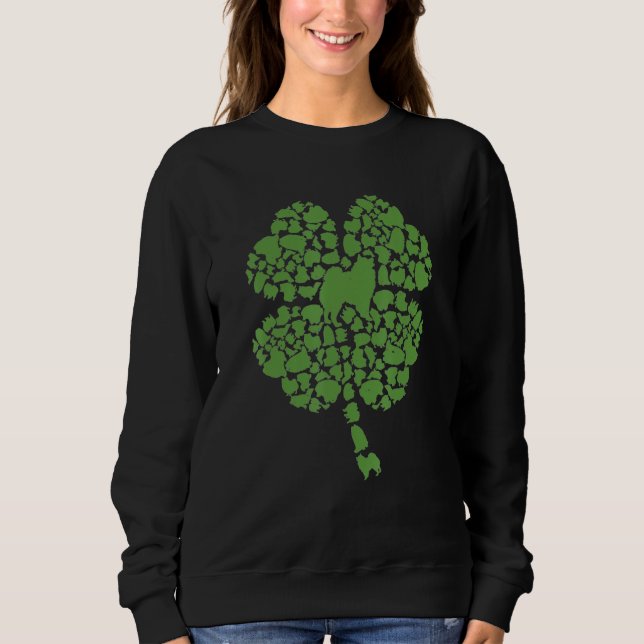Sudadera Gracioso Día De San Patricio Perro Estadounidense  (Anverso)