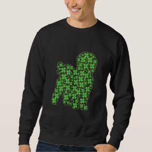 Sudadera Gracioso Día De San Patricio Perro Maltés Shamrock