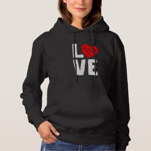 Sudadera Gracioso Día de San Valentín Corazones Lacrosse Sp