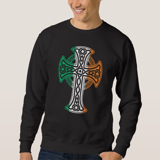 Sudadera Gracioso Día De Sta Patrocinadores Irlandés Green  (Anverso)
