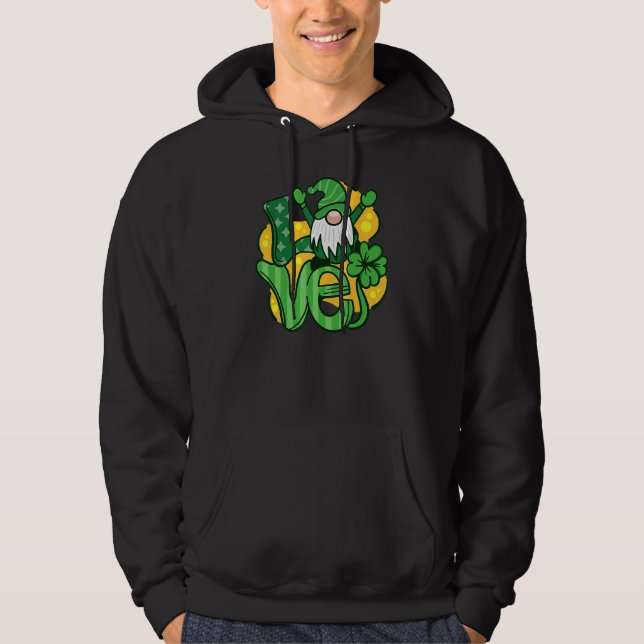 Sudadera Gracioso Día St Patrick S 2022 Gnome Love (Anverso)
