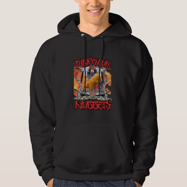 Sudadera Gracioso dinosaurio pollo nugget Bootleg Hardcore  (Anverso)