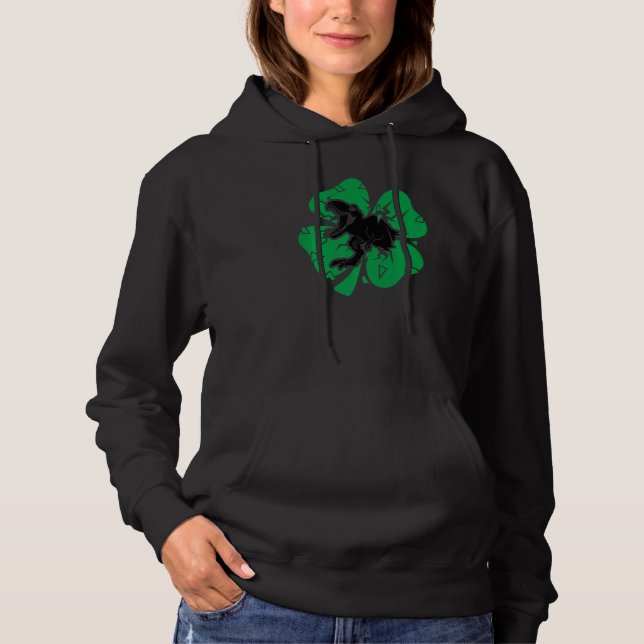 Sudadera Gracioso Dinosaurio Shamrock T Rex St Patricks Day (Anverso)