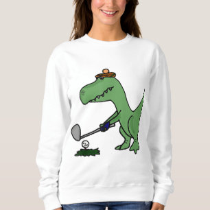 Sudadera Gracioso Dinosaurio T Rex Jugando Golf