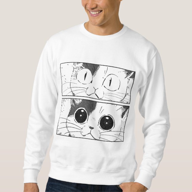 Sudadera Gracioso diseño de gato (Anverso)