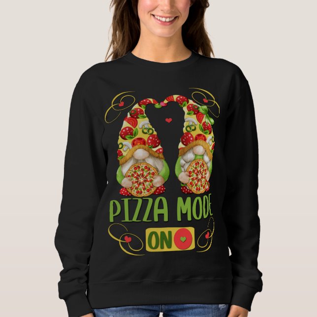 Sudadera Gracioso Diseño De Pizza Para El Verano Italiano C (Anverso)