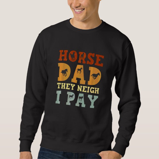 Sudadera Gracioso disfraz de caballo diseña a papá de cabal (Anverso)