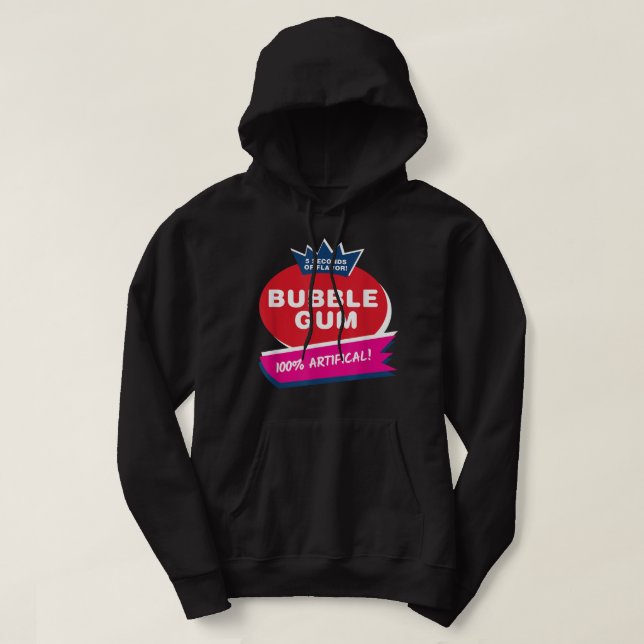 Sudadera Gracioso disfraz de Goma Rosa de Burbuja Halloween (Diseño del anverso)