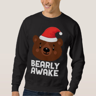Sudadera Gracioso Dormido Lazy Bearly Awake Brown Oso Crist