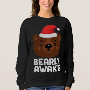 Sudadera Gracioso Dormido Lazy Bearly Awake Brown Oso Crist