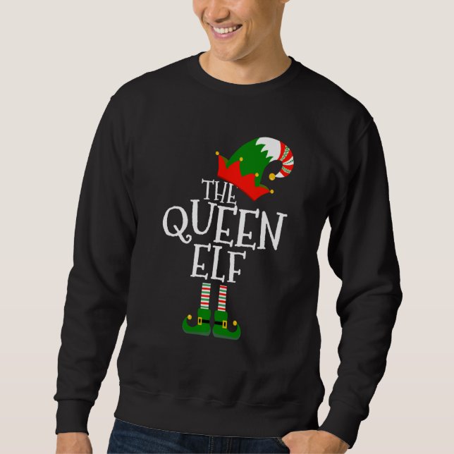 Sudadera Gracioso El Grupo Familiar Queen Elf Matching Chri (Anverso)