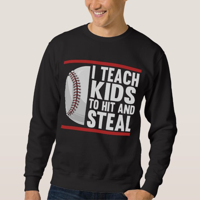 Sudadera Gracioso entrenador de béisbol infantil (Anverso)