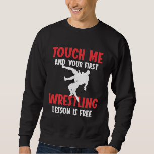 Sudadera Gracioso entrenador de lucha libre Lección Wrestl