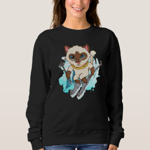 Sudadera Gracioso esquí alpino de descenso Cat Cute Winter