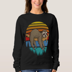 Sudadera Gracioso Estilo Vintage Lazy Sloth Retro Sl