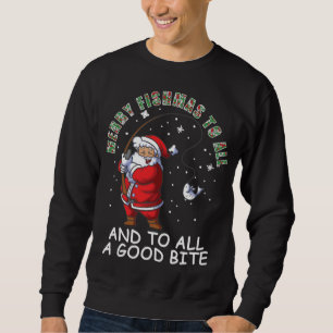 Sudadera Gracioso Feliz Pescado A Todos Los Navidades Famil