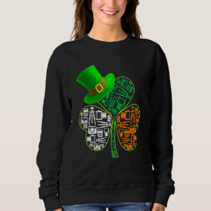 Sudadera Gracioso fotógrafo del Día De San Patricio Shamroc