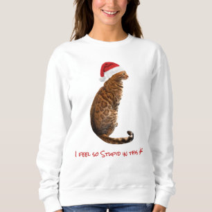 Sudadera Gracioso gato bengalí en regalo de Navidades de Sa