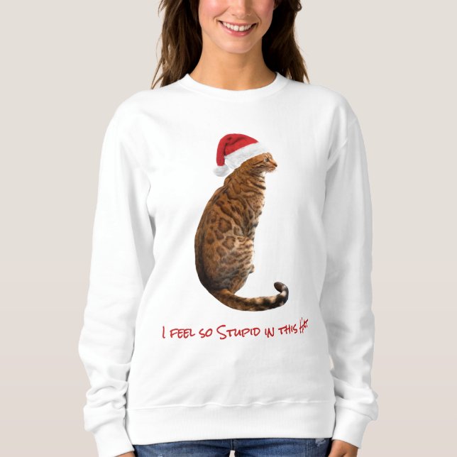Sudadera Gracioso gato bengalí en regalo de Navidades de Sa (Anverso)