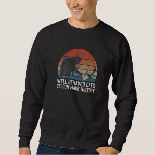 Sudadera Gracioso Gato Bien Comportado Gatos Cuadros Gato
