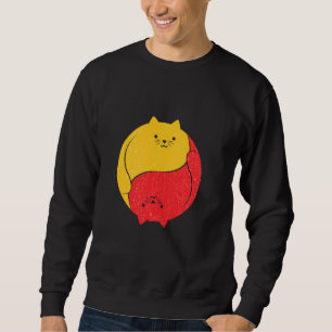Sudadera Gracioso gato de gato gracioso gracioso Yin Yang C