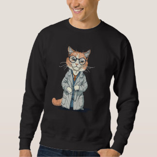 Sudadera Gracioso gato de laboratorio para niños y Chicas c