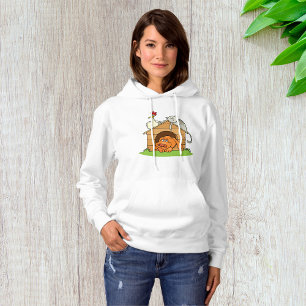 Sudadera Gracioso gato de perro y pollo en Doghouse