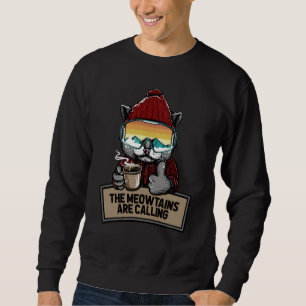 Sudadera Gracioso gato de snowboard Ski Cat Nieve Goggles M