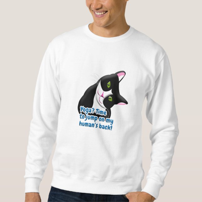 Sudadera Gracioso gato de yoga (Anverso)