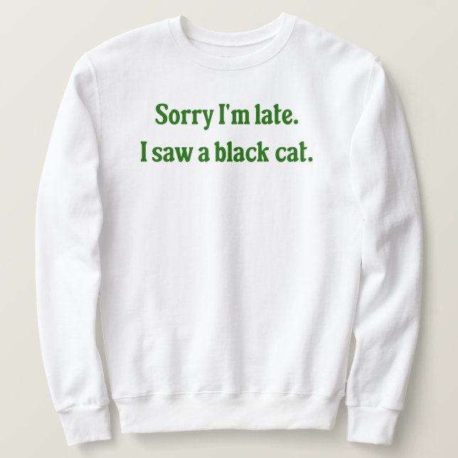 Sudadera Gracioso gato negro (Anverso del diseño)