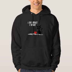 Sudadera Gracioso Gato Negro Hago Lo Que Quiero La Vale Del