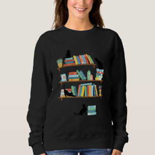 Sudadera Gracioso Gato Y Lector De Libros Lady Kitten