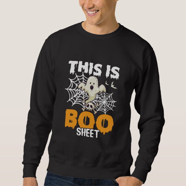 Sudadera Gracioso Ghost Boo Sheet Halloween Sweatshirt (Anverso)