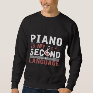 Sudadera Gracioso Gigante Guitariano El Piano Es Mi Segundo