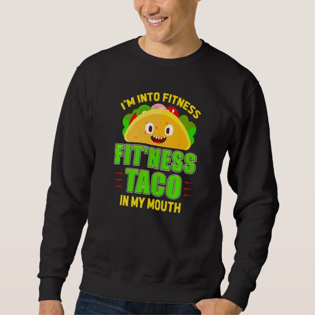 Sudadera Gracioso Gimnasio Taco Foodie Gimnasio Mexicano Fa (Anverso)