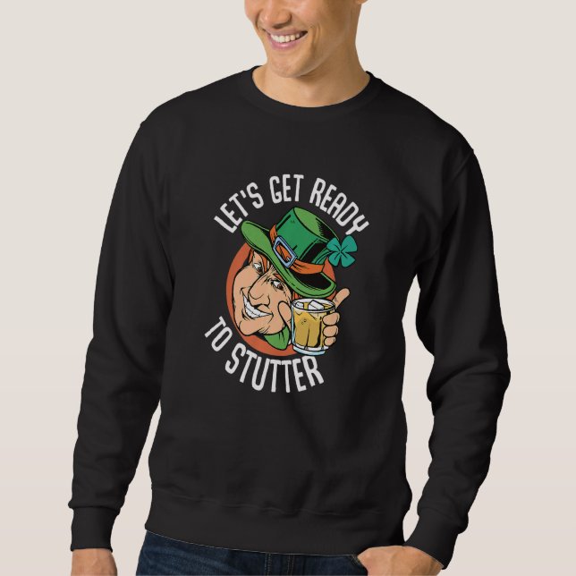Sudadera Gracioso Gnome del Día de San Patricio, preparémon (Anverso)
