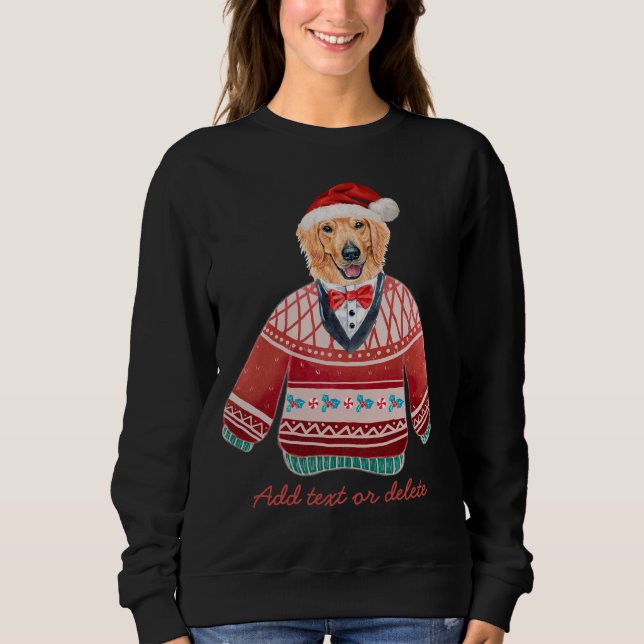 Sudadera Gracioso Golden Retriever Ugly Navidades Perro Mom (Anverso)