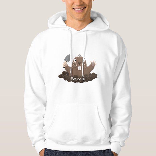Sudadera Gracioso gopher digging personalizado ilustracion (Anverso)